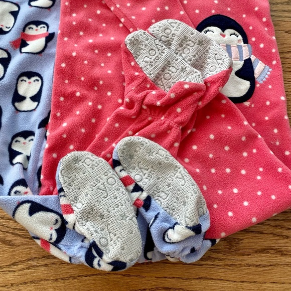 Carter’s Baby/Toddler Girls’ Fleece Pajama/Sleep N Play Sets, Size 18 Months - Picture 4 of 4